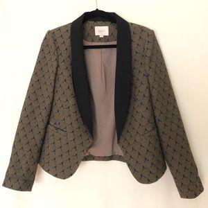 LOFT Open Front Tuxedo Style Textured Blazer